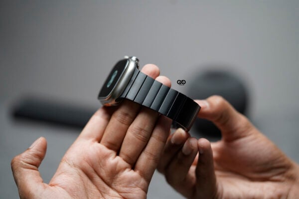 Titanium Matte Finish Detachable Link Strap With Magnetic Closure For Apple Watch 49 MM Series Ultra/Ultra 2 - Image 49