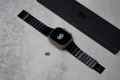 Titanium Matte Finish Detachable Link Strap With Magnetic Closure For Apple Watch 49 MM Series Ultra/Ultra 2