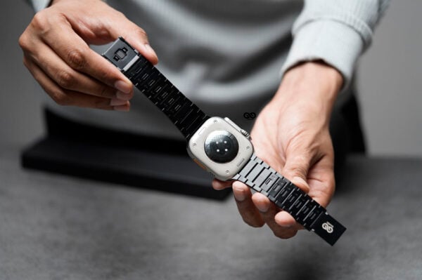 Titanium Matte Finish Detachable Link Strap With Magnetic Closure For Apple Watch 49 MM Series Ultra/Ultra 2 - Image 51