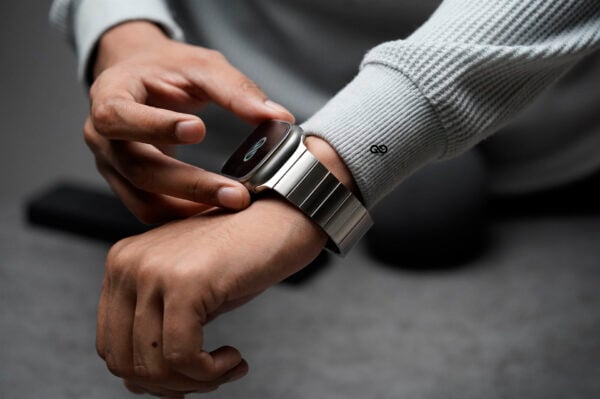 Titanium Matte Finish Detachable Link Strap With Magnetic Closure For Apple Watch 49 MM Series Ultra/Ultra 2 - Image 26