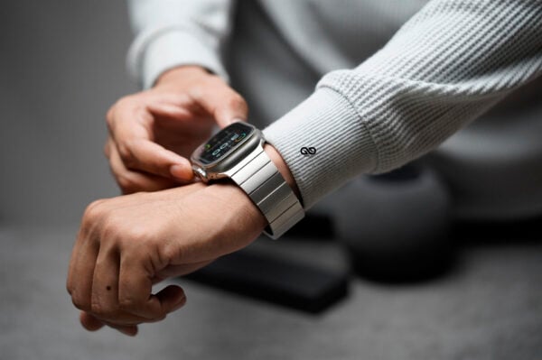 Titanium Matte Finish Detachable Link Strap With Magnetic Closure For Apple Watch 49 MM Series Ultra/Ultra 2 - Image 23