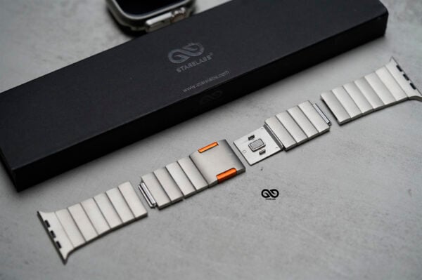 Titanium Matte Finish Detachable Link Strap With Magnetic Closure For Apple Watch 49 MM Series Ultra/Ultra 2 - Image 28