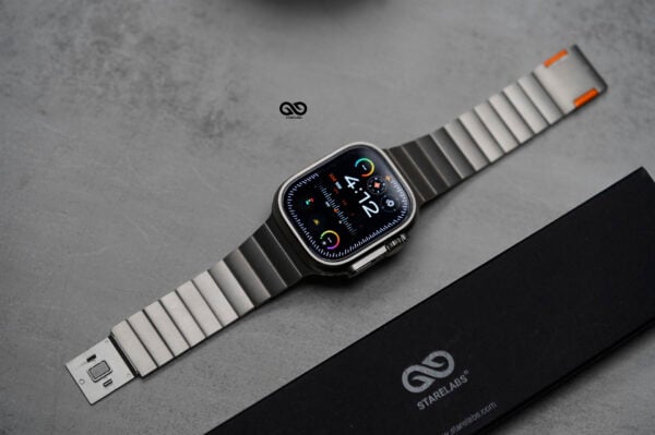 Titanium Matte Finish Detachable Link Strap With Magnetic Closure For Apple Watch 49 MM Series Ultra/Ultra 2 - Image 30