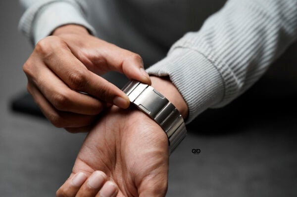 Titanium Matte Finish Detachable Link Strap With Magnetic Closure For Apple Watch 49 MM Series Ultra/Ultra 2 - Image 34