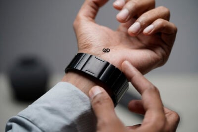 Titanium Matte Finish Detachable Link Strap With Magnetic Closure For Apple Watch 49 MM Series Ultra/Ultra 2
