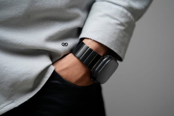 Titanium Matte Finish Detachable Link Strap With Magnetic Closure For Apple Watch 49 MM Series Ultra/Ultra 2 - Image 42
