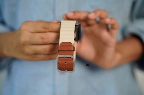 Two Coloured Faux Leather Strap with buckle Apple Watch 44MM 45MM 46MM Series 4 5 6 7 8 9 10 SE SE 2 Gen - Image 74