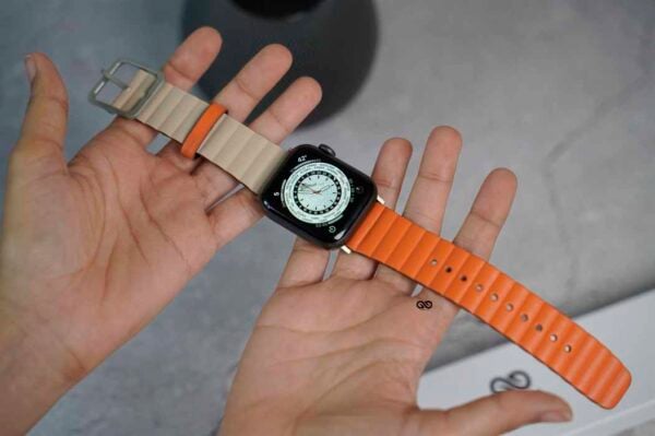 Two Coloured Faux Leather Strap with buckle Apple Watch 44MM 45MM 46MM Series 4 5 6 7 8 9 10 SE SE 2 Gen - Image 71