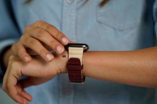 Two Coloured Faux Leather Strap with buckle Apple Watch 44MM 45MM 46MM Series 4 5 6 7 8 9 10 SE SE 2 Gen - Image 68