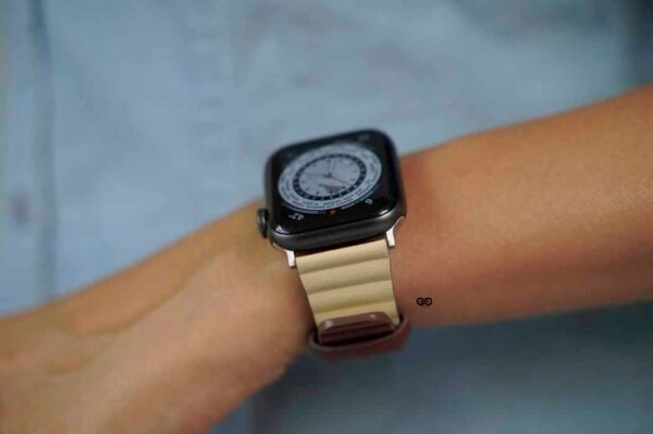 Two Coloured Faux Leather Strap with buckle Apple Watch 44MM 45MM 46MM Series 4 5 6 7 8 9 10 SE SE 2 Gen - Image 61