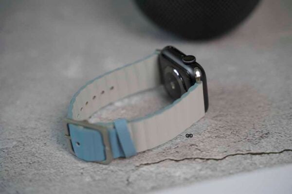 Two Coloured Faux Leather Strap with buckle Apple Watch 44MM 45MM 46MM Series 4 5 6 7 8 9 10 SE SE 2 Gen - Image 59