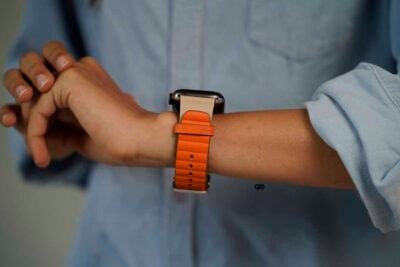 Two Coloured Faux Leather Strap with buckle Apple Watch 44MM 45MM 46MM Series 4 5 6 7 8 9 10 SE SE 2 Gen