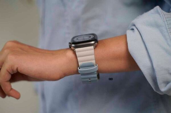 Two Coloured Faux Leather Strap with buckle Apple Watch 44MM 45MM 46MM Series 4 5 6 7 8 9 10 SE SE 2 Gen - Image 44