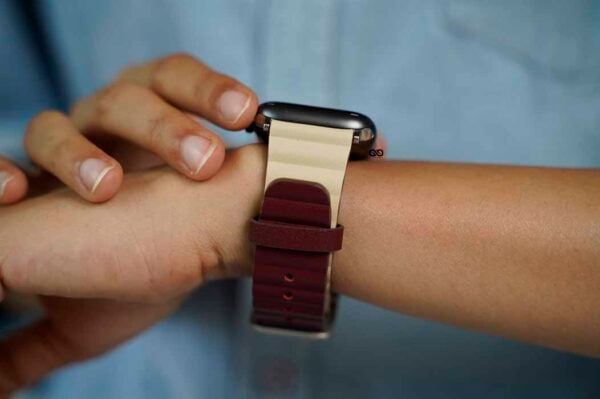 Two Coloured Faux Leather Strap with buckle Apple Watch 44MM 45MM 46MM Series 4 5 6 7 8 9 10 SE SE 2 Gen - Image 33
