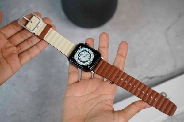 Two Coloured Faux Leather Strap with buckle Apple Watch 44MM 45MM 46MM Series 4 5 6 7 8 9 10 SE SE 2 Gen - Image 32