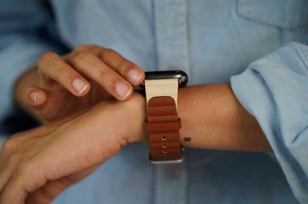 Two Coloured Faux Leather Strap with buckle Apple Watch 44MM 45MM 46MM Series 4 5 6 7 8 9 10 SE SE 2 Gen - Image 24