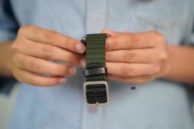 Two Coloured Faux Leather Strap with buckle Apple Watch 44MM 45MM 46MM Series 4 5 6 7 8 9 10 SE SE 2 Gen