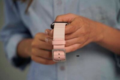 Two Coloured Faux Leather Strap with buckle Apple Watch 44MM 45MM 46MM Series 4 5 6 7 8 9 10 SE SE 2 Gen
