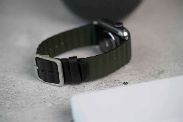 Two Coloured Faux Leather Strap with buckle Apple Watch 44MM 45MM 46MM Series 4 5 6 7 8 9 10 SE SE 2 Gen - Image 8