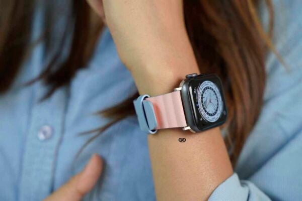 Two Coloured Faux Leather Strap with buckle Apple Watch 44MM 45MM 46MM Series 4 5 6 7 8 9 10 SE SE 2 Gen - Image 78