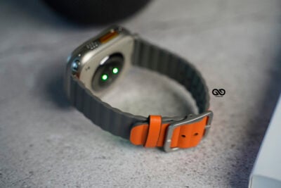 Two Coloured Faux Leather Strap with buckle For Apple Watch 49 (Series Ultra/Ultra 2/Ultra 3)