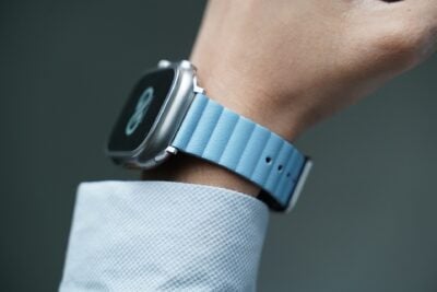 Two Coloured Faux Leather Strap with buckle For Apple Watch 49 (Series Ultra/Ultra 2/Ultra 3)