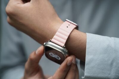 Two Coloured Faux Leather Strap with buckle For Apple Watch 49 (Series Ultra/Ultra 2/Ultra 3)