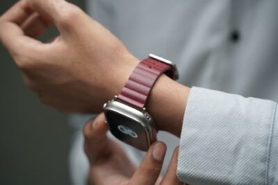 Two Coloured Faux Leather Strap with buckle For Apple Watch 49 (Series Ultra/Ultra 2/Ultra 3)