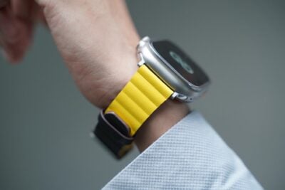 Two Coloured Faux Leather Strap with buckle For Apple Watch 49 (Series Ultra/Ultra 2/Ultra 3)