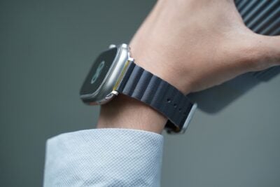 Two Coloured Faux Leather Strap with buckle For Apple Watch 49 (Series Ultra/Ultra 2/Ultra 3)
