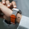 Two Coloured Faux Leather Strap with buckle For Apple Watch 49 (Series Ultra/Ultra 2/Ultra 3)