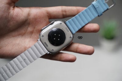 Two Coloured Faux Leather Strap with buckle For Apple Watch 49 (Series Ultra/Ultra 2/Ultra 3)