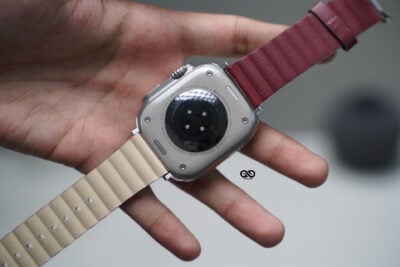 Two Coloured Faux Leather Strap with buckle For Apple Watch 49 (Series Ultra/Ultra 2/Ultra 3)