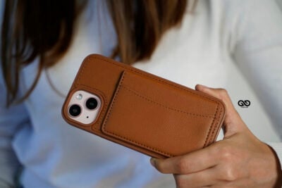 Vegan Leather Case With Flip Card For iPhone 13