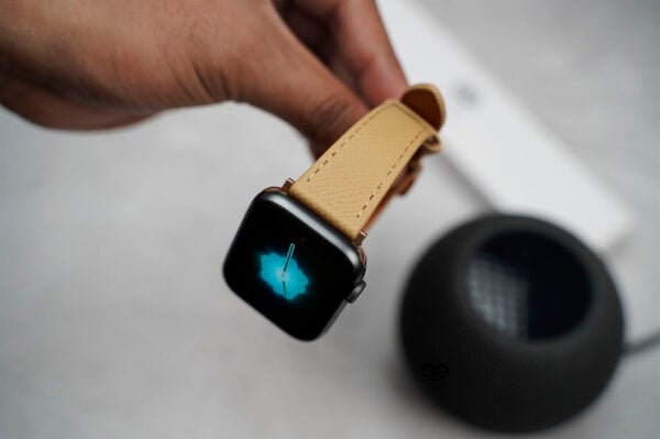 Sand Yellow Vegan Leather Strap For Apple Watch 44MM 45MM 46MM Series 4 5 6 7 8 9 10 SE SE 2 Gen
