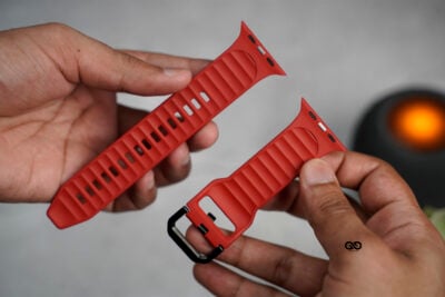 Matte Red FKM Casual Sports Band For Apple Watch 44MM 45MM 46MM Series 4 5 6 7 8 9 10 SE SE 2 Gen