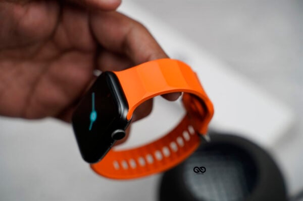Ultra Orange FKM Casual Sports Band For Apple Watch 44MM 45MM 46MM Series 4 5 6 7 8 9 10 SE SE 2 Gen