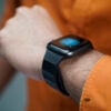 Sable Black FKM Casual Sports Band For Apple Watch 42MM 41MM 40MM Series 4 5 6 7 8 9 10 SE SE 2 Gen