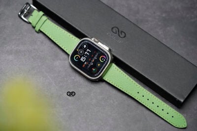 Fern Green Vegan Leather Strap For Apple Watch 49 MM Series Ultra/Ultra 2