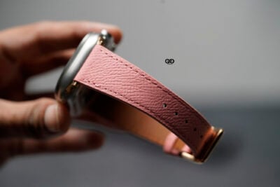 Pink Vegan Leather Strap For Apple Watch 49 (Series Ultra/Ultra 2/Ultra 3) 12 Pink Vegan Leather Strap For Apple Watch 49 (Series Ultra/Ultra 2/Ultra 3)