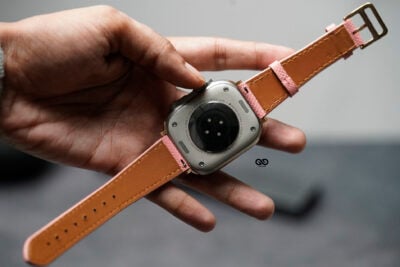 Pink Vegan Leather Strap For Apple Watch 49 (Series Ultra/Ultra 2/Ultra 3) 14 Pink Vegan Leather Strap For Apple Watch 49 (Series Ultra/Ultra 2/Ultra 3)