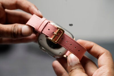 Pink Vegan Leather Strap For Apple Watch 49 (Series Ultra/Ultra 2/Ultra 3) 11 Pink Vegan Leather Strap For Apple Watch 49 (Series Ultra/Ultra 2/Ultra 3)