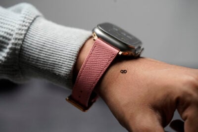 Pink Vegan Leather Strap For Apple Watch 49 (Series Ultra/Ultra 2/Ultra 3) 10 Pink Vegan Leather Strap For Apple Watch 49 (Series Ultra/Ultra 2/Ultra 3)