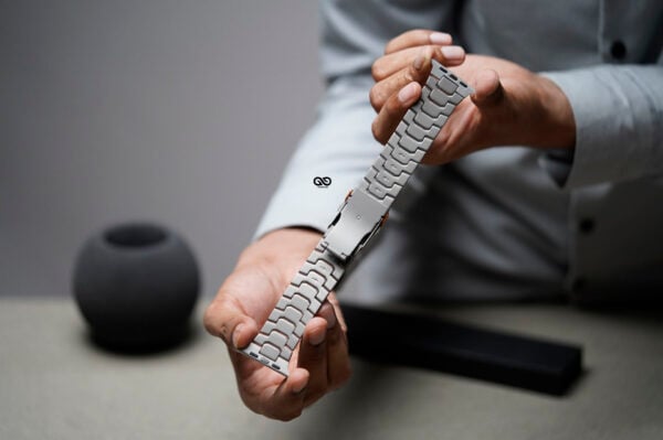 Titanium/Orange Link Chain Strap For Apple Watch 49 MM Series Ultra/Ultra 2 - Image 22
