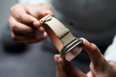 Vintage Beige Vegan Leather Strap For Apple Watch 49 MM Series Ultra/Ultra 2
