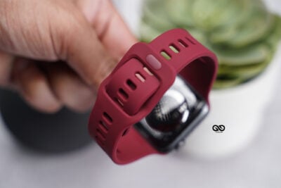 Soft Silicone Strap With Aluminium Closure Pin For Apple Watch 44MM 45MM 46MM Series 4 5 6 7 8 9 10 SE SE 2 Gen