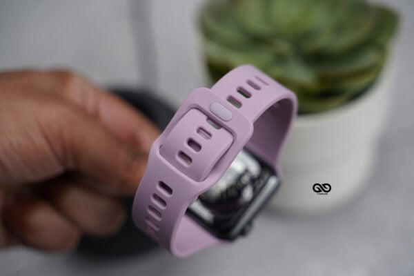 Soft Silicone Strap With Aluminium Closure Pin For Apple Watch 44MM 45MM 46MM Series 4 5 6 7 8 9 10 SE SE 2 Gen - Image 5