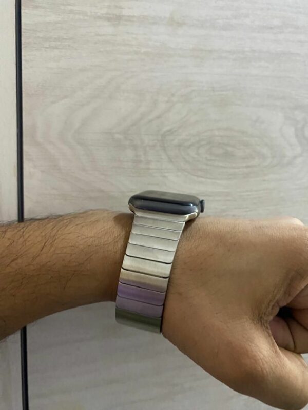 Silver Metal Bracelet Band For Apple Watch Series 9/8/7/6/5/4/3/2/1 SE2 SE  Ultra2 Ultra - Magnetic | CaseCandy