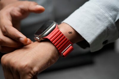 Blood Red Magnetic Leather Loop For Apple Watch 49 MM Series Ultra/Ultra 2