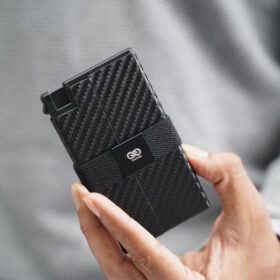 Slim Carbon Fiber Mini Pop Up Wallet